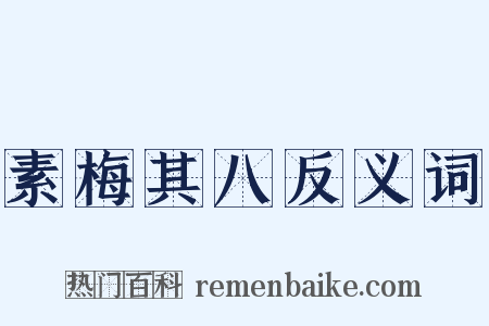素梅其八反义词是什么意思的图片